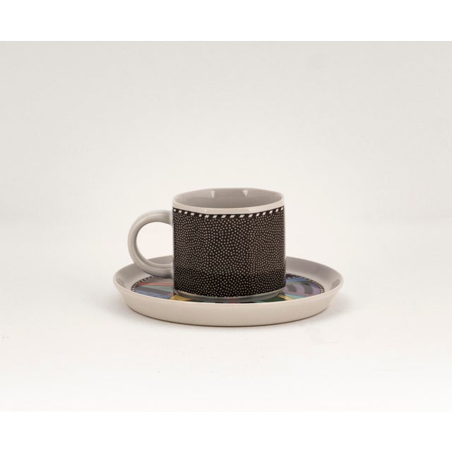 Rosenthal Scenario Metropol Tea and Coffee Cup with Saucer from Rosenthal, 1990, Set of 2 For Sale - Image 4 of 9