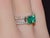 Certified Natural 1.84cts Emerald & Diamond 18k White Gold Double Shank Ring, Size 6.5 For Sale - Image 9 of 13