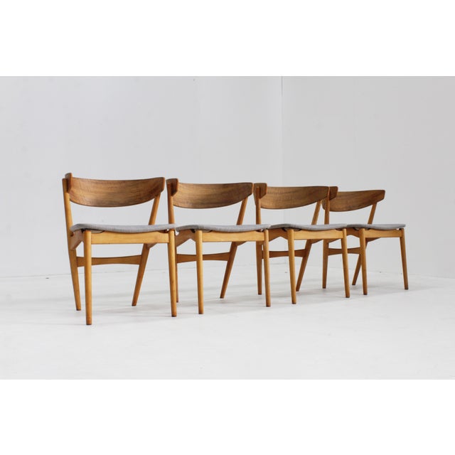 Wood Vintage Danish Model 7 Dining Chairs by Helge Sibast, 1960s, Set of 4 For Sale - Image 7 of 11