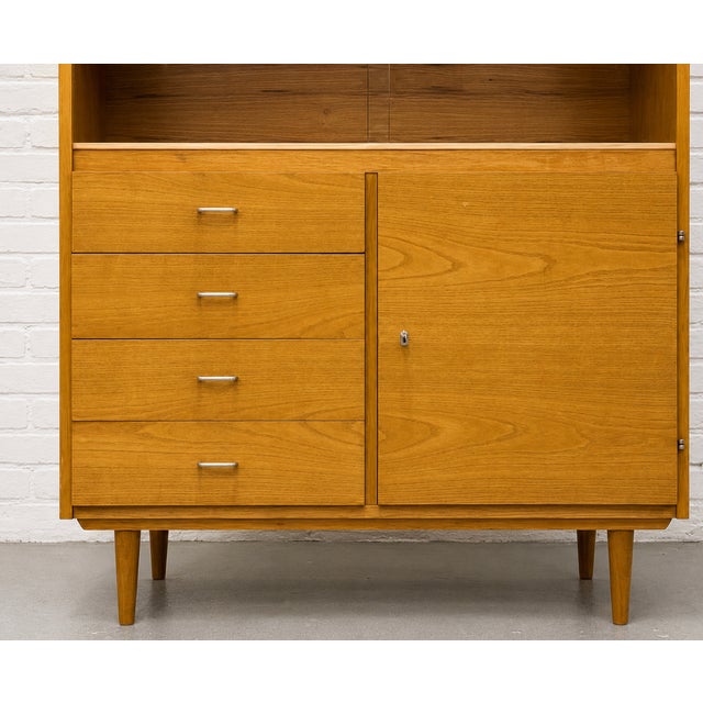 Mid Century Modern Ashwood Bookcase | Paul McCobb Styled China Cabinet, C. 1960’s For Sale - Image 14 of 16