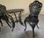 Mid 20th Century American Cast Iron Rose Garden Bistro Set, Table and Two Chairs, 3 Pieces For Sale - Image 11 of 18