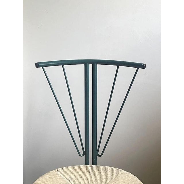 Folding Chairs in Dark Green Metal and Woven Cord from LaPalma, Italy, 1970s, Set of 2 For Sale - Image 9 of 12