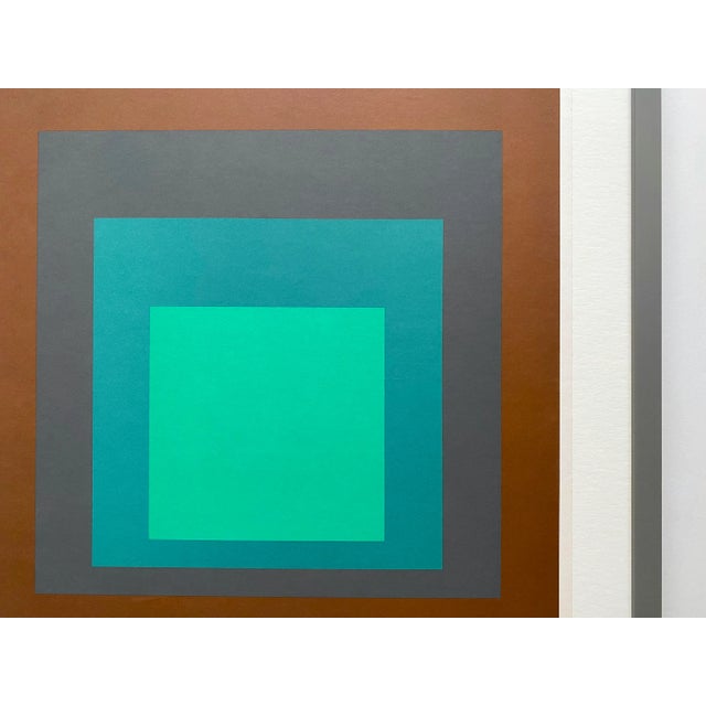 Josef Albers Vintage 1973 Mid Century Modern " Homage to the Square No. Sp-1 " Framed Minimalist Serigraph Calendar Print For Sale - Image 10 of 13
