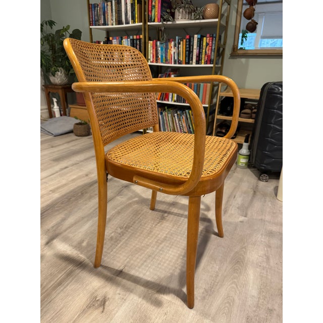 Mid-Century Modern Set of 6 Vintage Josef Hoffman Dining Chairs- Made in Czechoslovakia For Sale - Image 3 of 5