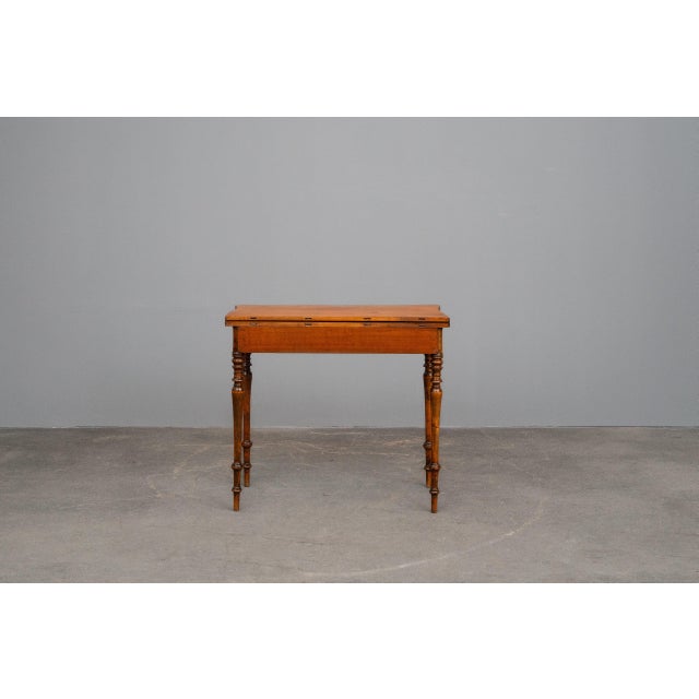 Biedermeier Gaming Table in Walnut, Mid-19th Century For Sale - Image 14 of 18