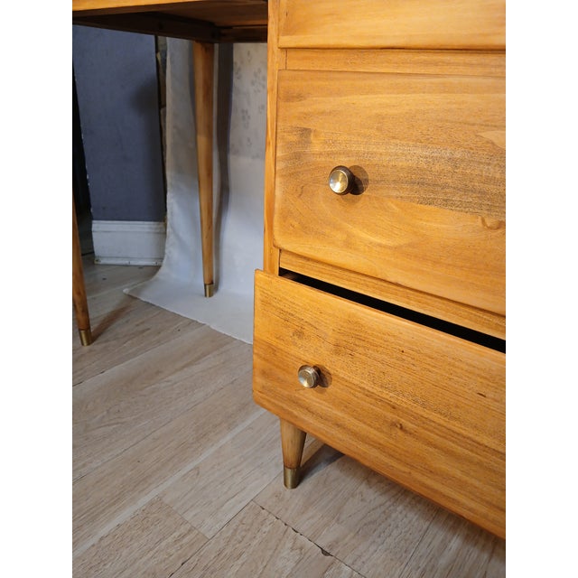 Vintage Mid-Century Modern Solid Birch "Roomates" Writing Desk by Baumritter (Ethan Allen) For Sale - Image 18 of 18