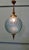 Large French Pale Blue Dimple Pendant Globe Light Simple and very beautiful, this large globe is made in pale blue glass...