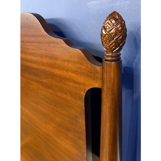 Leighton Hall Furniture Traditional Mahogany King Size Low Post Bed by Leighton Hall - Showroom Sample For Sale - Image 4 of 6