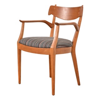 Kipp Stewart for Drexel Declaration Sculpted Walnut Armchair For Sale
