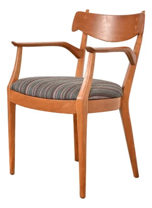 Kipp Stewart for Drexel Declaration Sculpted Walnut Armchair