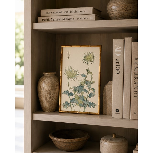 Paper Two Wildflowers by Hasegawa, Vintage Japanese Botanical Art Print, 12" X 18" For Sale - Image 7 of 9