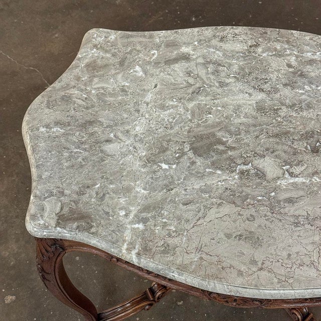 Antique French Louis XV Marble Top Center Table For Sale - Image 18 of 18