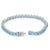 Metal 19.7ct Round Cut Blue Topaz & Diamond Classic Wedding Bracelet in 18k White Gold For Sale - Image 7 of 13