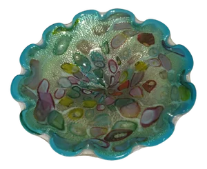 Mid Century Modern Murano Confetti Bowl