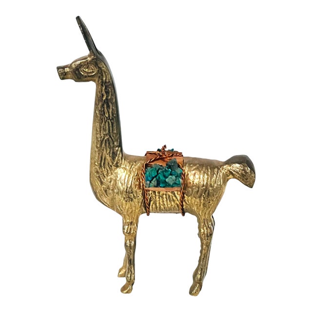 1970s Solid Brass & Copper Llama For Sale