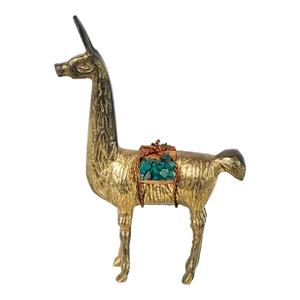 1970s Solid Brass & Copper Llama