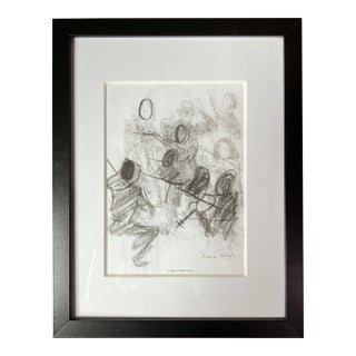 Contemporary Original Abstract Pencil Drawing by Anna Heigh “Orchestra” For Sale