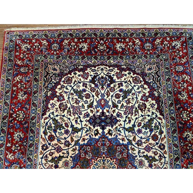 Wood Middle Eastern Rug in Cork Wool For Sale - Image 7 of 11