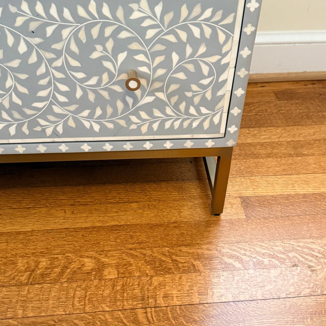 Anthropologie Anthropologie Scroll Vine Inlay Dresser For Sale - Image 4 of 10