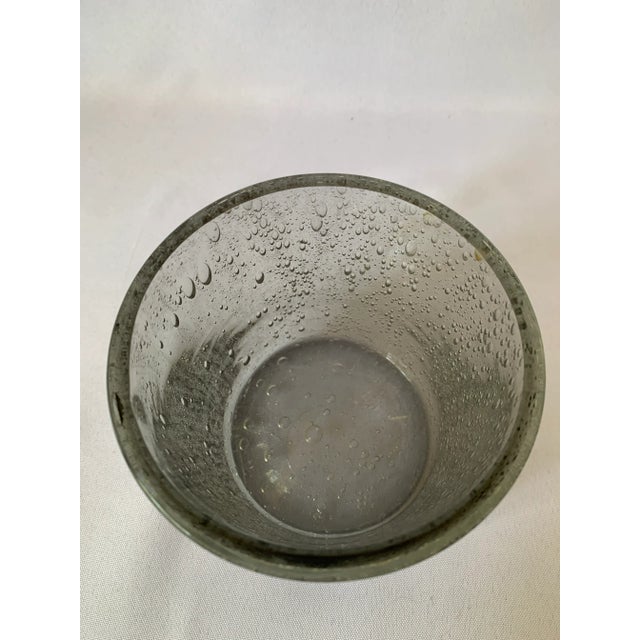 Mid-Century Modern Small Gray Murano Bullicante Glass Flower Vase For Sale - Image 3 of 8