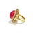 Art Deco Bochic “Capri” Vintage Ruby & Pink Sapphire Ring Set 18K Gold & Silver For Sale - Image 3 of 10