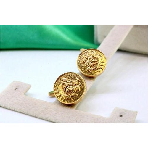 Yellow Gold Cufflinks with Caravels, Set of 2 For Sale - Image 3 of 6