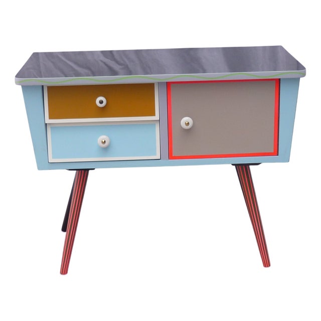 Mini Chest of Drawers 1 Door 2 Drawers For Sale