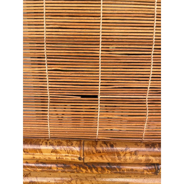 British Colonial Style Burnt Bamboo 6 Panels Room Divider For Sale - Image 11 of 11
