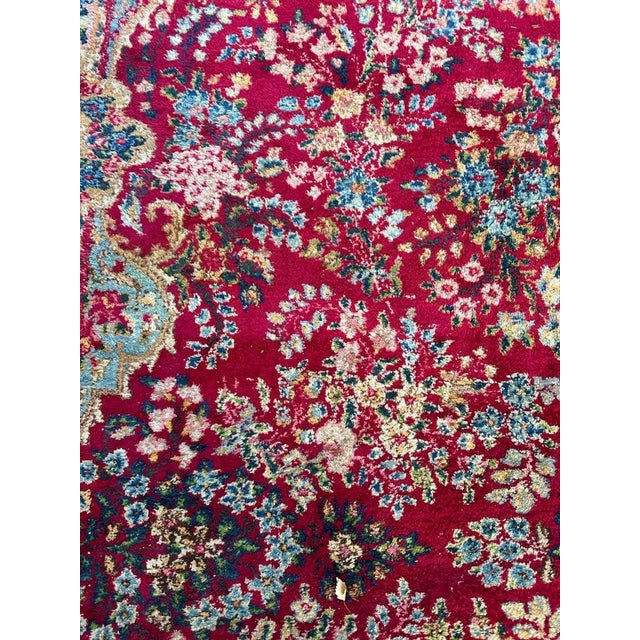Large Floral Kirman Style Rug, 1930s For Sale - Image 9 of 18