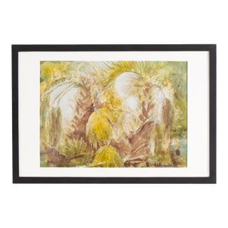 Watercolor Painting of Tropical Landscape by Bill Abell For Sale