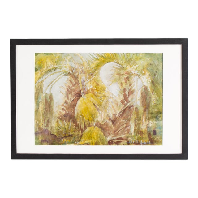 Watercolor Painting of Tropical Landscape by Bill Abell For Sale