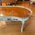 1940s French Provincial Style Kidney-Shaped 5 Leg Coffee Table With Inlaid Marquetry Top and Glass Overlay For Sale - Image 16 of 18
