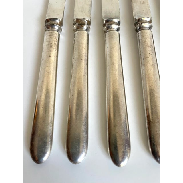 Early 20th Century Set of 6 Reed & Barton Silver-Plated Appetizer Knives For Sale - Image 5 of 8