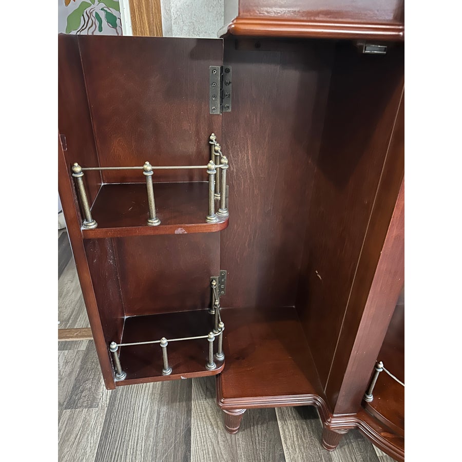 Vintage 2003 Bombay Company Regents Bar Cabinet With Cherry Wood