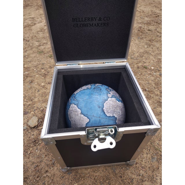 Bellerby & Co Globemakers — 2017 NetJets Bespoke Commission, 22cm Mini Desk Globe, "NetJets Blue" Exclusive Colorway,...
