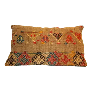 Vintage Moroccan Berber Pillow Hand-Woven Rug Pillow