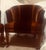 Vintage Art Deco St Timothy Chair Company Velvet Barrel Back Club Chair For Sale - Image 11 of 12