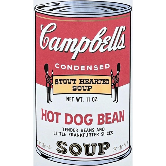 After Andy Warhol, Campbell's Soup Hot Dog Bean II, 1980s, Lithograph For Sale - Image 4 of 7