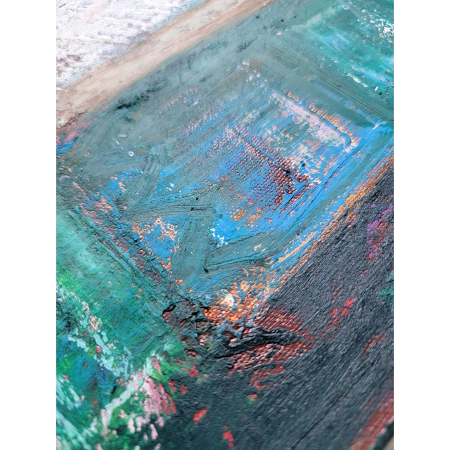 Mixed Media Abstract Expressionist Landscape - Oil and Oil Pastel on Canvas by Alexandra Swistak For Sale - Image 15 of 15