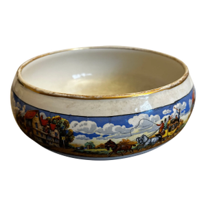 Vintage Falcon Ware Ceramic Bowl "Coaching Days"