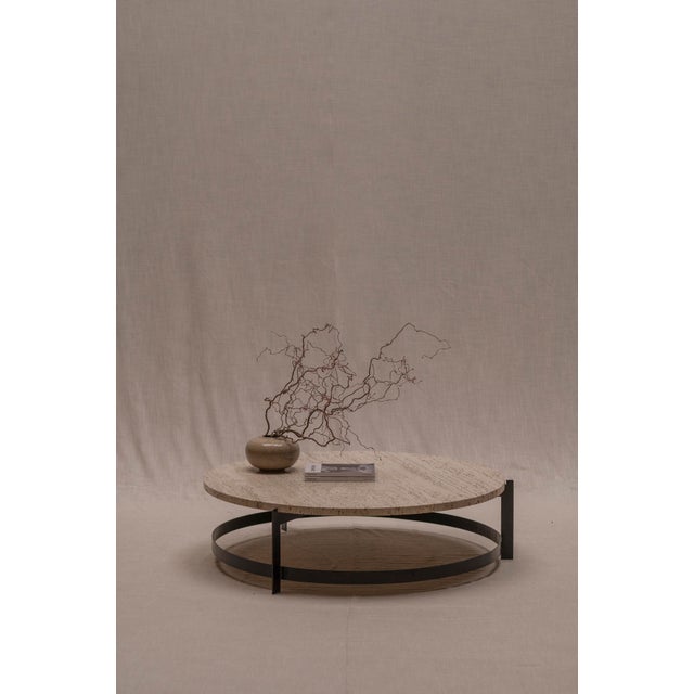 Modern Large Vintage Travertine Coffee Table, 1970s For Sale - Image 3 of 13