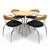 Vintage Dining Set with Chrome Tube Frame, 1970s, Set of 5, in Flawless conditions. Designed 1980 to 1989