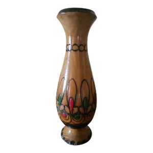 Vintage Polish Wooden Candle Holder