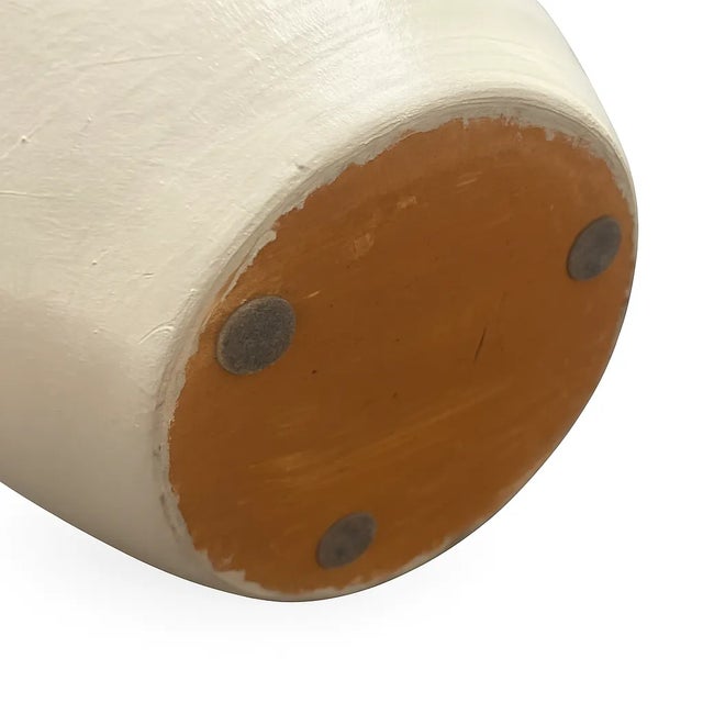 Contemporary ⸻ Handcrafted Portuguese Amphora Vase – Ivory Matte Finish For Sale - Image 3 of 3