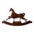 Handcrafted Mid 20th Century Sculptural Pine Rocking Horse For Sale