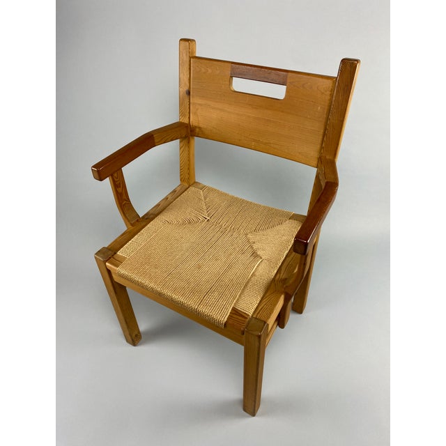 1960s Mid-Century Pine and Papercord Armchair by Tage Poulsen, 1960 For Sale - Image 5 of 17