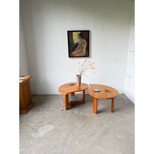 Elm Drop Coffee Tables, 1970s, Set of 2 For Sale - Image 3 of 18