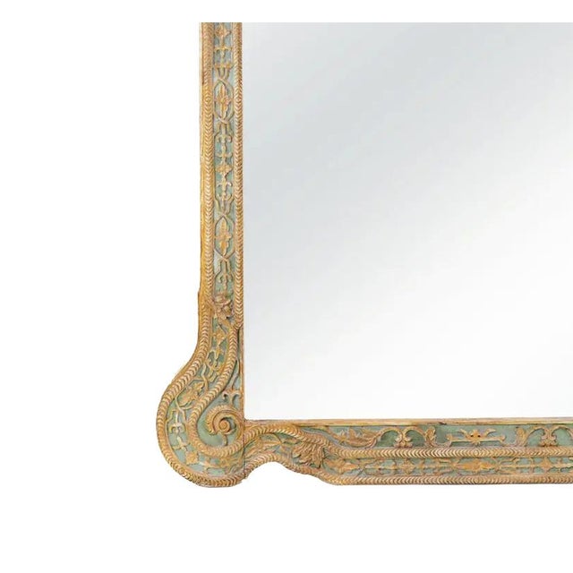 Yellow A Vintage, Hand-Carved French Rococo Revival Style Wall Mirror For Sale - Image 8 of 12