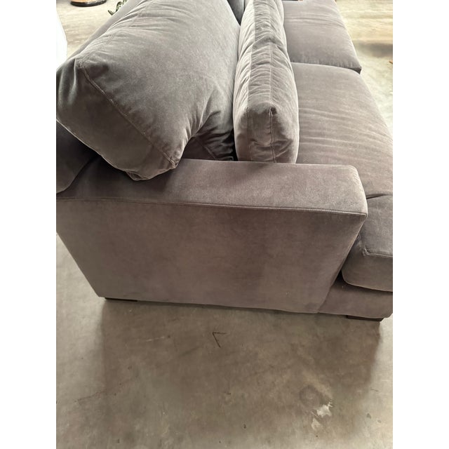 Gray Lee Industries 101" Sofa in Performance Velvet For Sale - Image 8 of 12