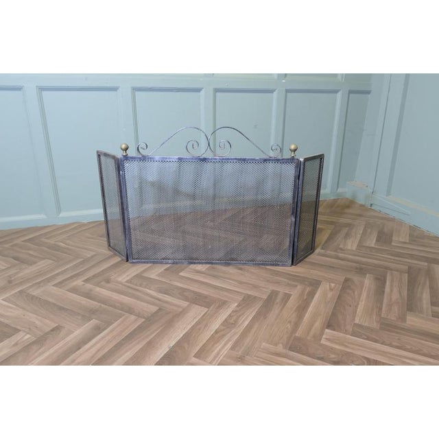 Large Iron Fire Guard, 1900s For Sale - Image 6 of 8